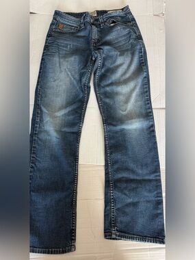 Moon Shine Spirit Jeans Mens 29x32 Blue 120 Proof Slim Straight Denim Stretch